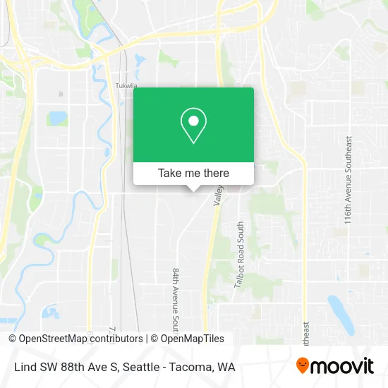 Lind SW 88th Ave S map