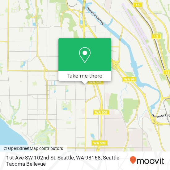 1st Ave SW 102nd St, Seattle, WA 98168 map