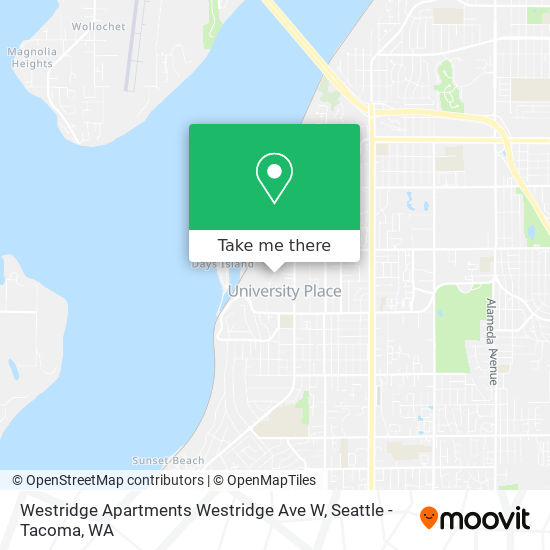 Mapa de Westridge Apartments Westridge Ave W