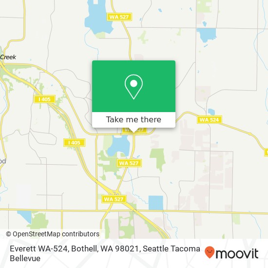 Mapa de Everett WA-524, Bothell, WA 98021