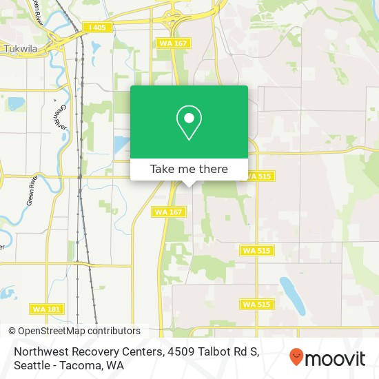 Northwest Recovery Centers, 4509 Talbot Rd S map