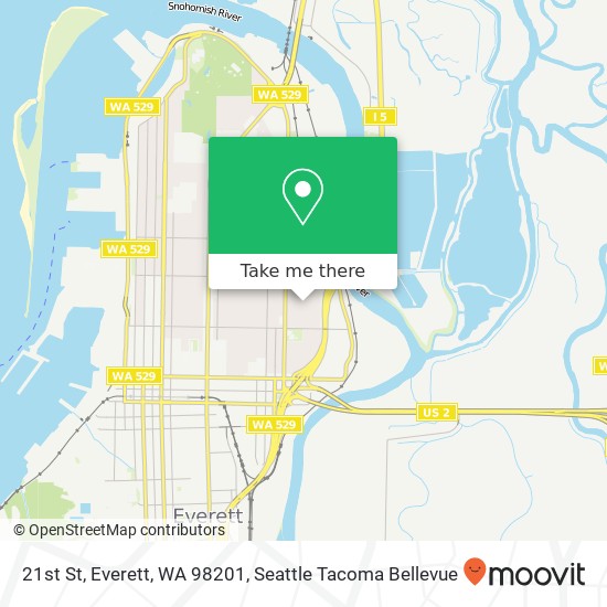 Mapa de 21st St, Everett, WA 98201