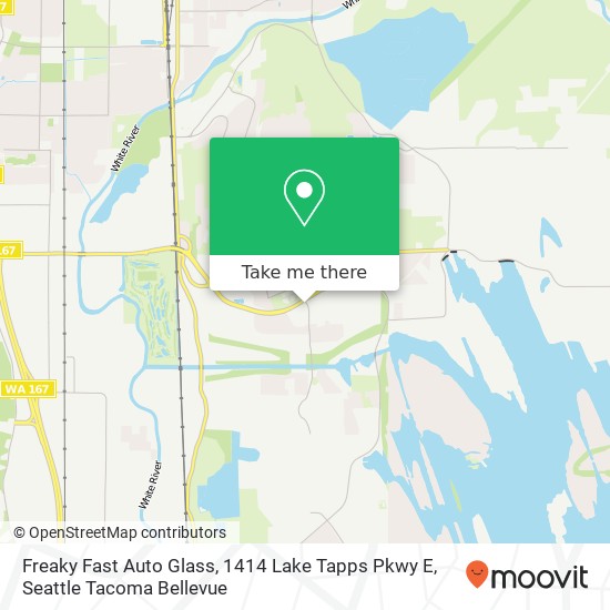 Freaky Fast Auto Glass, 1414 Lake Tapps Pkwy E map