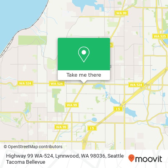 Highway 99 WA-524, Lynnwood, WA 98036 map