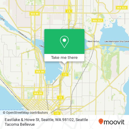 Eastlake & Howe St, Seattle, WA 98102 map