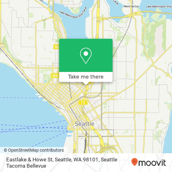 Eastlake & Howe St, Seattle, WA 98101 map