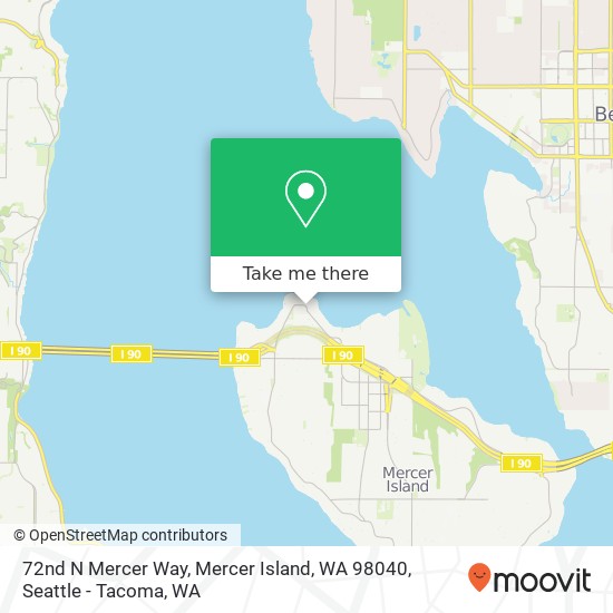 72nd N Mercer Way, Mercer Island, WA 98040 map