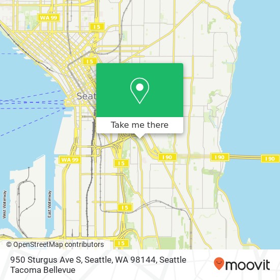 Mapa de 950 Sturgus Ave S, Seattle, WA 98144