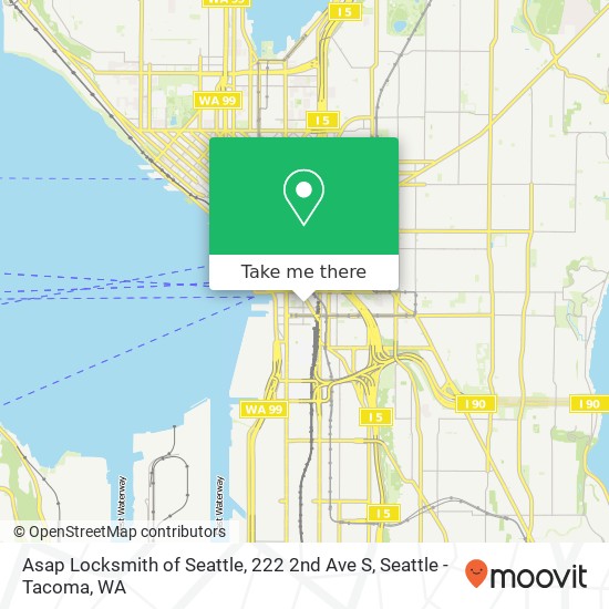 Mapa de Asap Locksmith of Seattle, 222 2nd Ave S