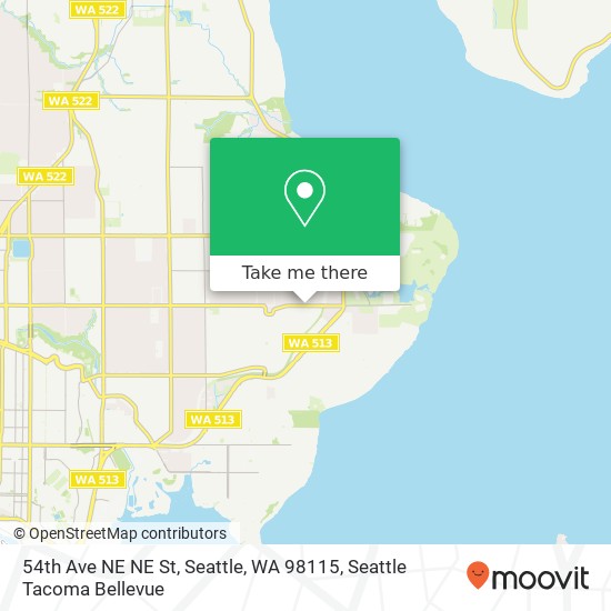 Mapa de 54th Ave NE NE St, Seattle, WA 98115