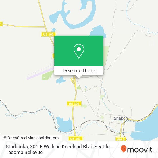 Mapa de Starbucks, 301 E Wallace Kneeland Blvd