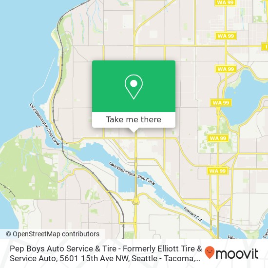 Pep Boys Auto Service & Tire - Formerly Elliott Tire & Service Auto, 5601 15th Ave NW map