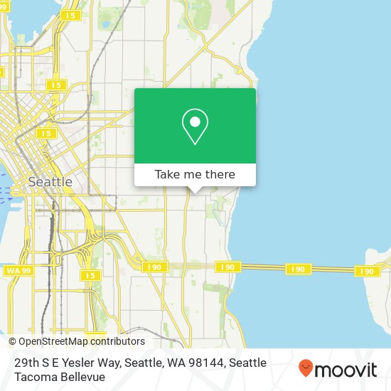 Mapa de 29th S E Yesler Way, Seattle, WA 98144