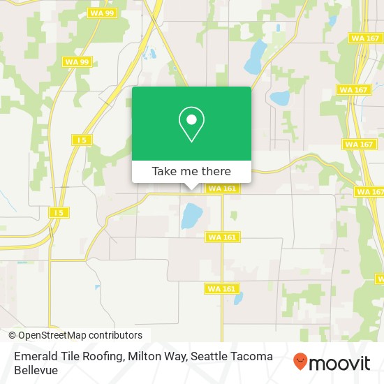 Mapa de Emerald Tile Roofing, Milton Way