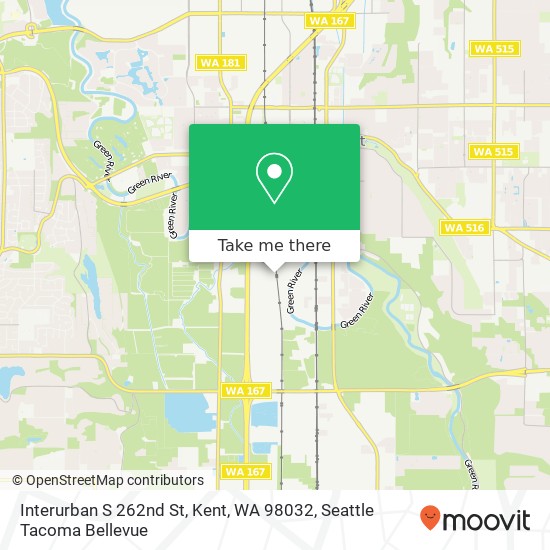 Mapa de Interurban S 262nd St, Kent, WA 98032