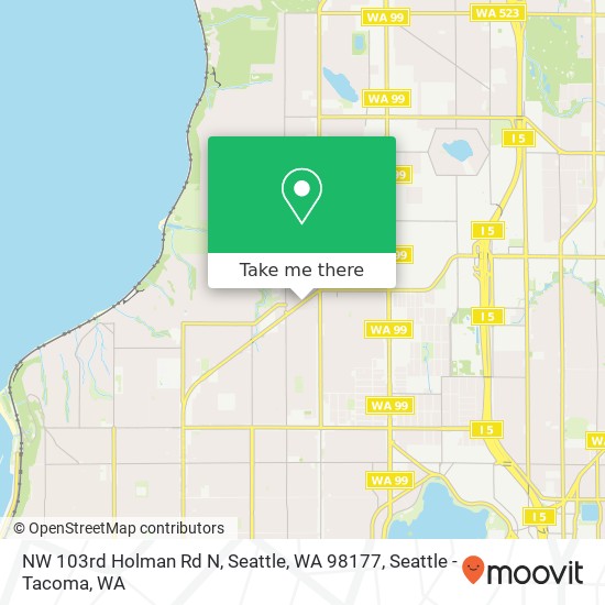 Mapa de NW 103rd Holman Rd N, Seattle, WA 98177