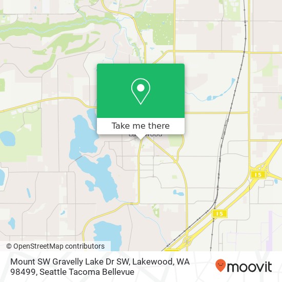 Mount SW Gravelly Lake Dr SW, Lakewood, WA 98499 map