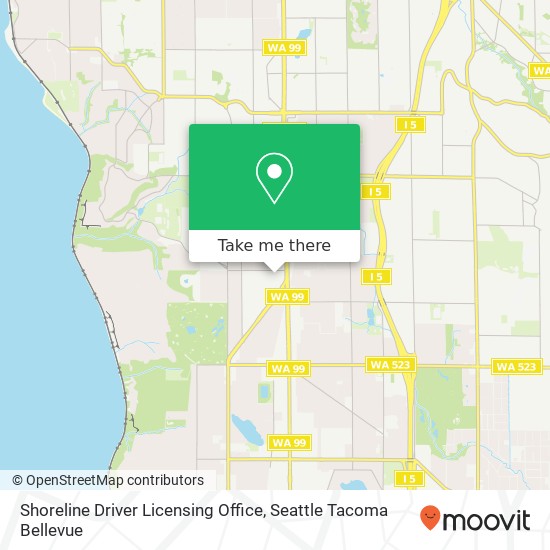 Mapa de Shoreline Driver Licensing Office