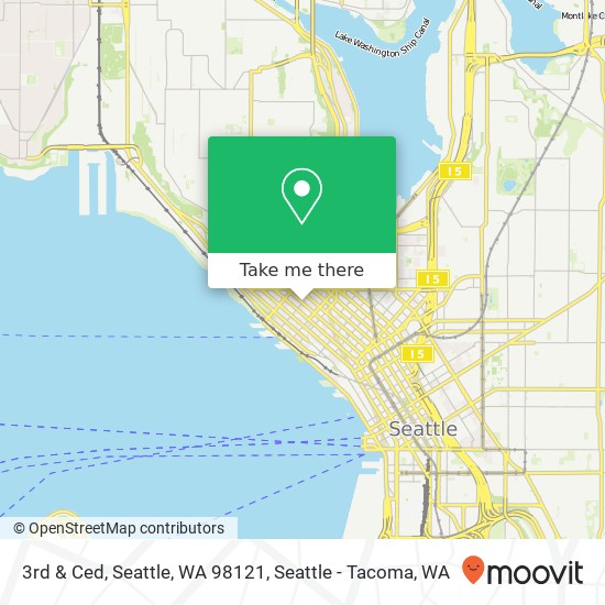 Mapa de 3rd & Ced, Seattle, WA 98121