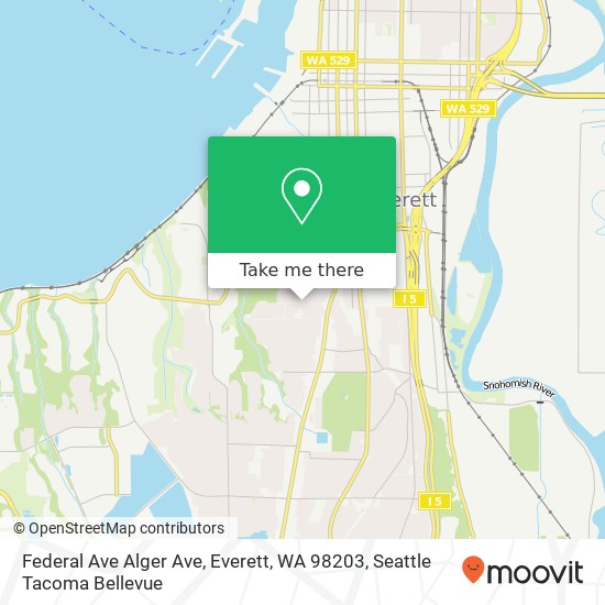 Federal Ave Alger Ave, Everett, WA 98203 map