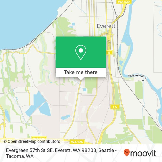 Evergreen 57th St SE, Everett, WA 98203 map