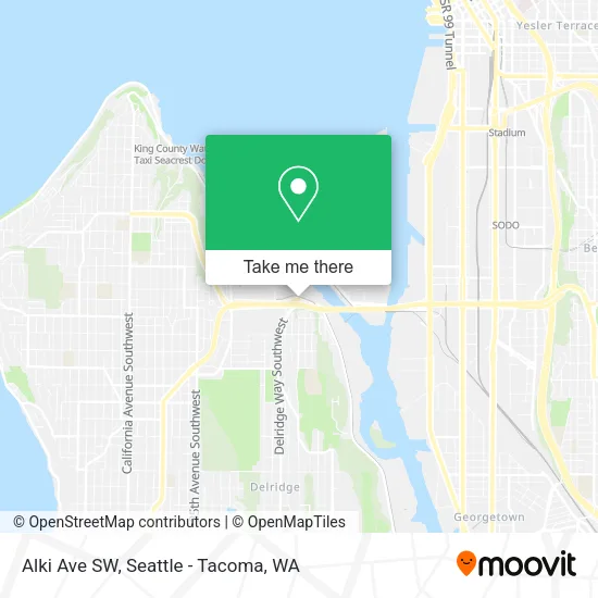 Alki Ave SW map