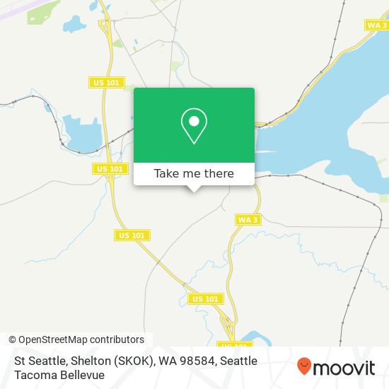 Mapa de St Seattle, Shelton (SKOK), WA 98584