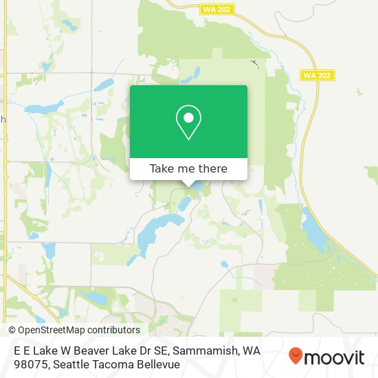 Mapa de E E Lake W Beaver Lake Dr SE, Sammamish, WA 98075