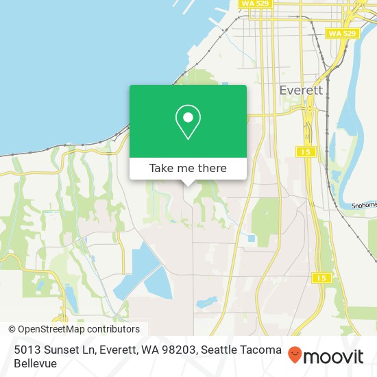 Mapa de 5013 Sunset Ln, Everett, WA 98203