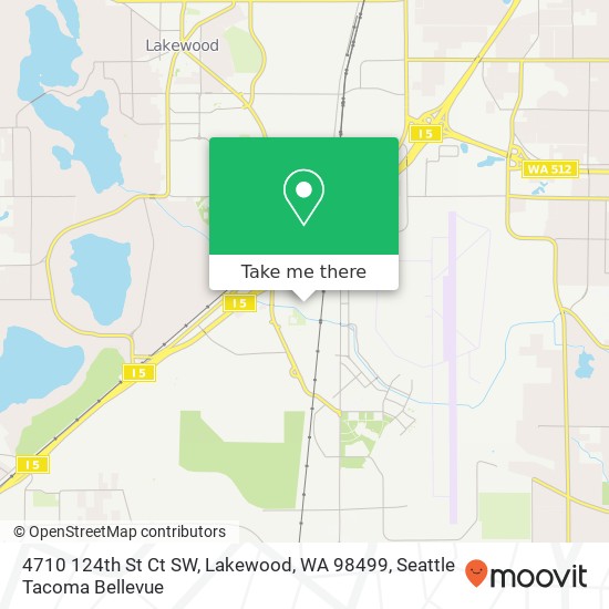 Mapa de 4710 124th St Ct SW, Lakewood, WA 98499