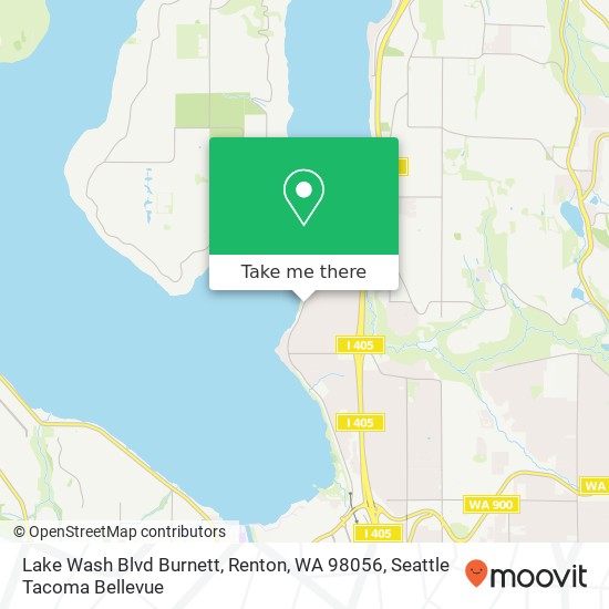 Mapa de Lake Wash Blvd Burnett, Renton, WA 98056