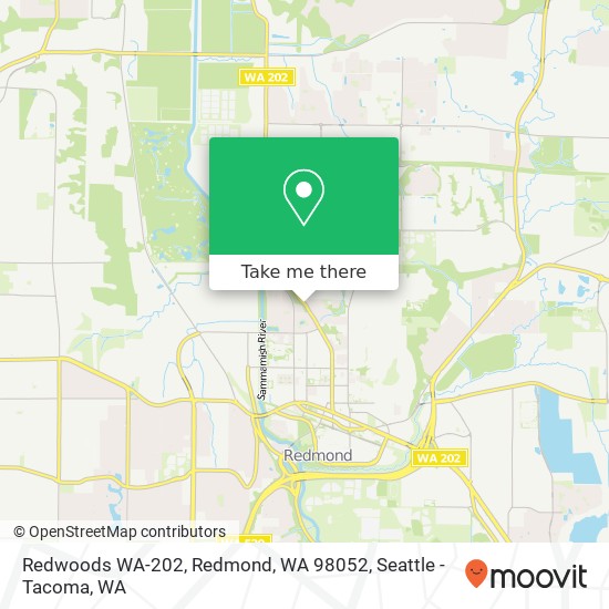 Redwoods WA-202, Redmond, WA 98052 map