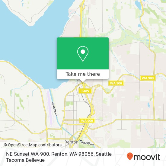 Mapa de NE Sunset WA-900, Renton, WA 98056