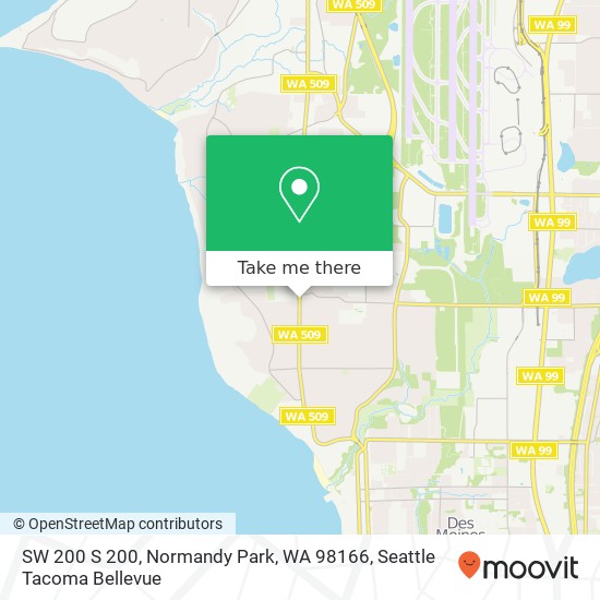 Mapa de SW 200 S 200, Normandy Park, WA 98166