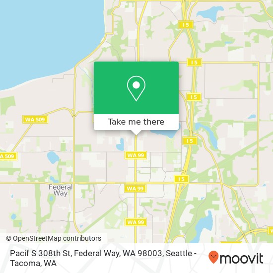 Mapa de Pacif S 308th St, Federal Way, WA 98003