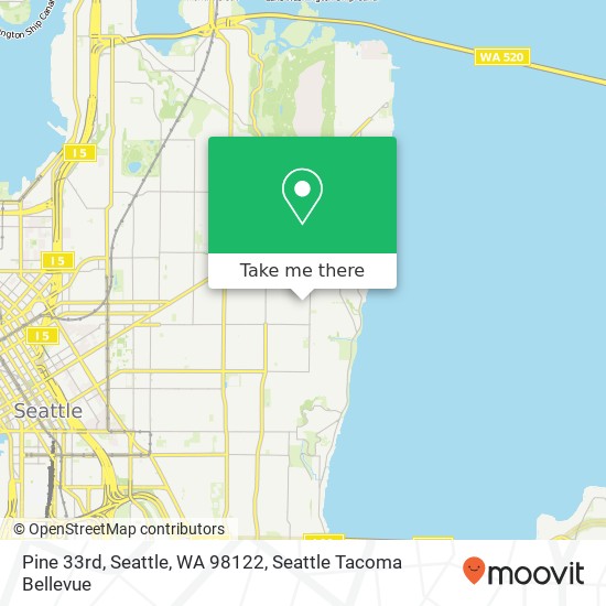 Mapa de Pine 33rd, Seattle, WA 98122