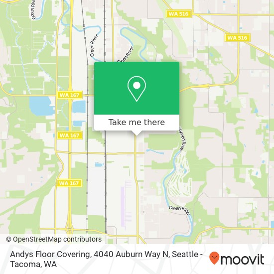 Mapa de Andys Floor Covering, 4040 Auburn Way N