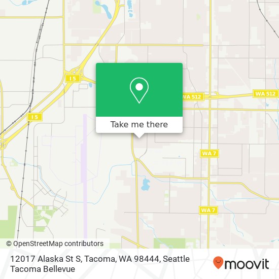 12017 Alaska St S, Tacoma, WA 98444 map