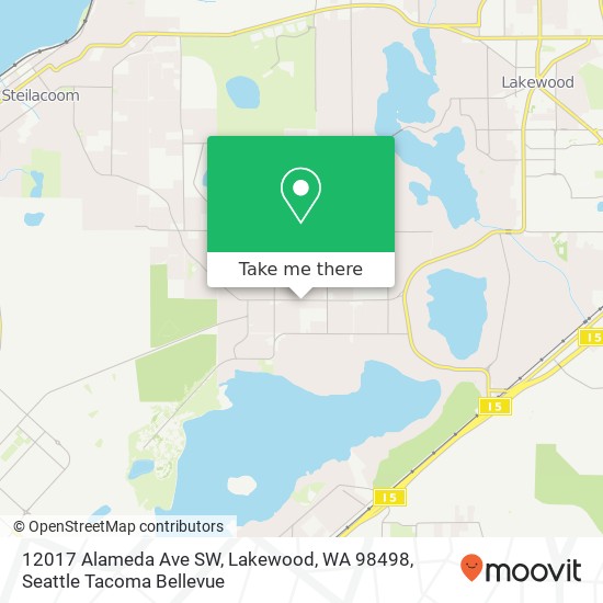 Mapa de 12017 Alameda Ave SW, Lakewood, WA 98498
