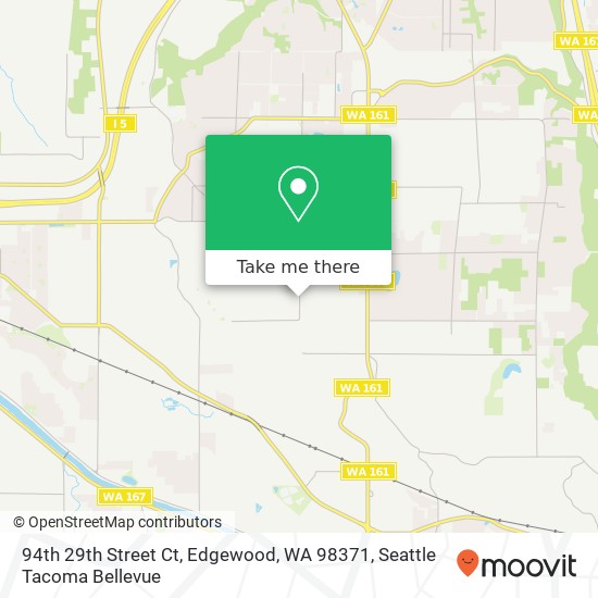 Mapa de 94th 29th Street Ct, Edgewood, WA 98371