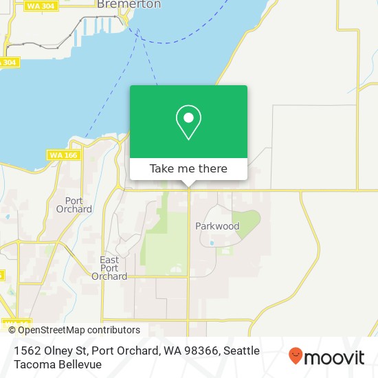 Mapa de 1562 Olney St, Port Orchard, WA 98366