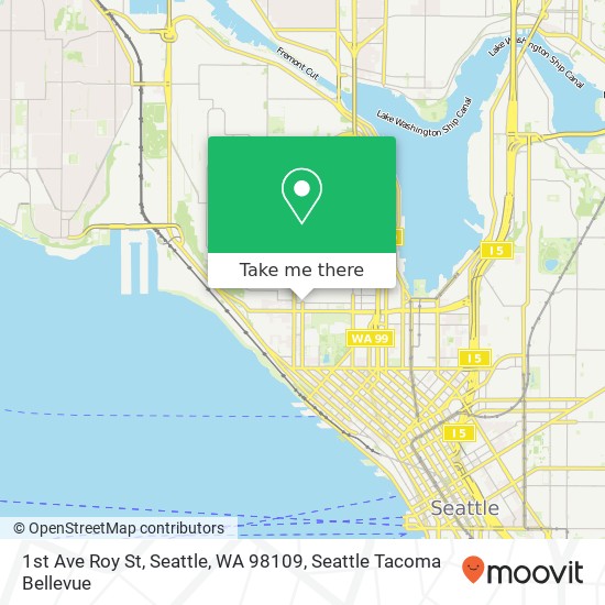1st Ave Roy St, Seattle, WA 98109 map