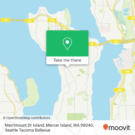 Mapa de Merrimount Dr Island, Mercer Island, WA 98040