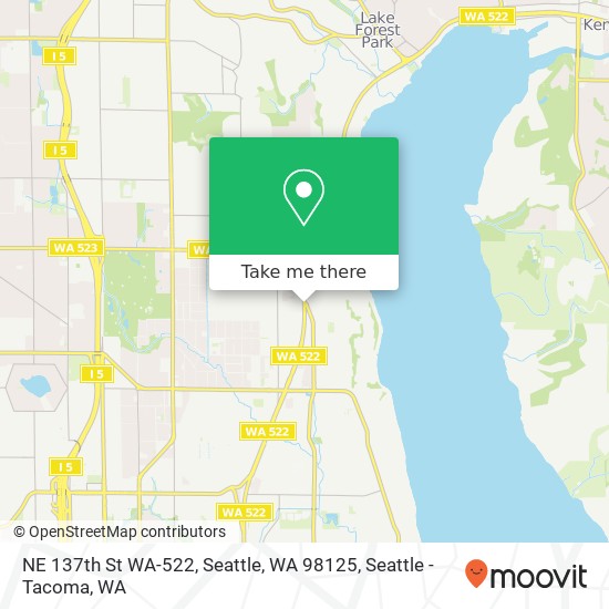 Mapa de NE 137th St WA-522, Seattle, WA 98125