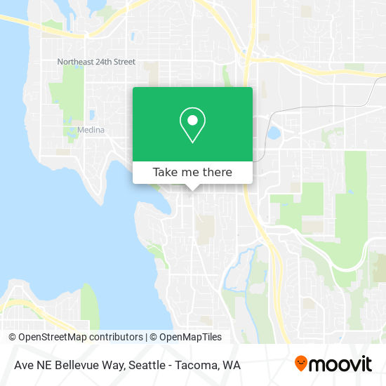 Ave NE Bellevue Way map