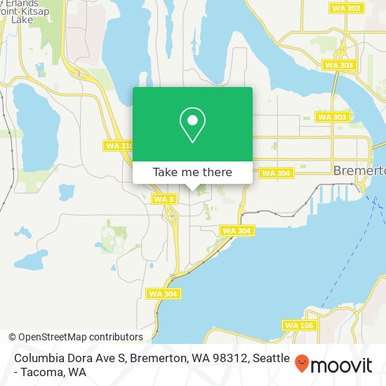 Mapa de Columbia Dora Ave S, Bremerton, WA 98312