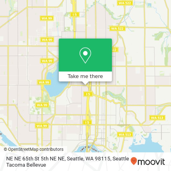 Mapa de NE NE 65th St 5th NE NE, Seattle, WA 98115