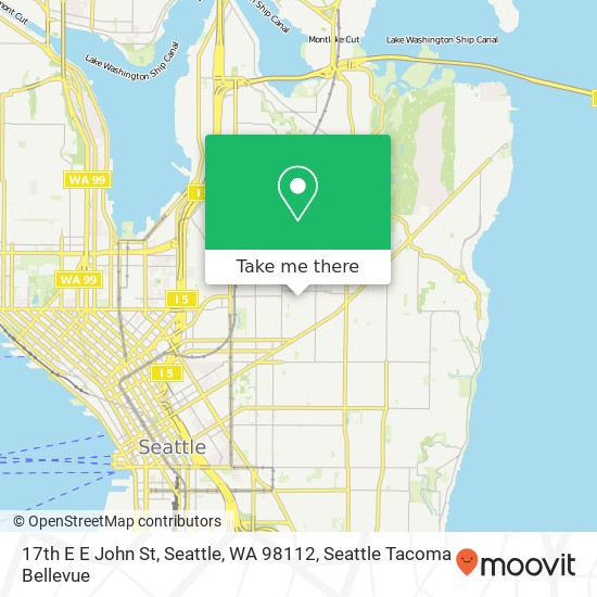 Mapa de 17th E E John St, Seattle, WA 98112