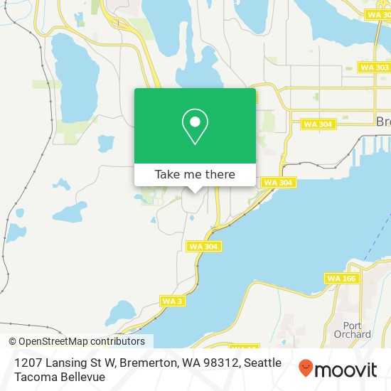 Mapa de 1207 Lansing St W, Bremerton, WA 98312