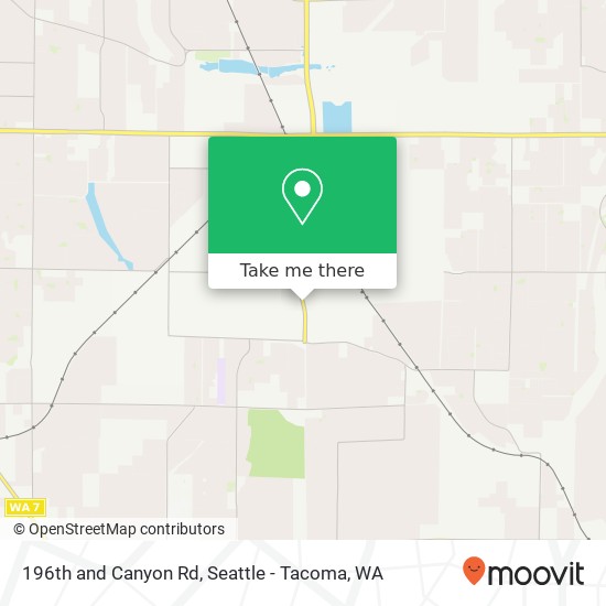 Mapa de 196th and Canyon Rd, Spanaway, WA 98387